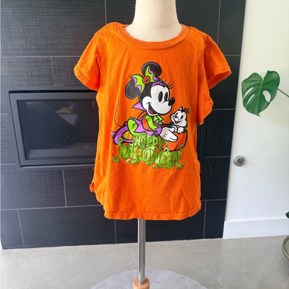 Disney Orange Minnie Mouse Happy Halloween Tee